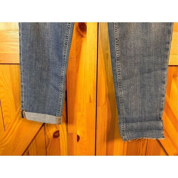 Maurices jeans boyfriend crop size 0 distressed stretch raw hem nwt (4674) - Picture 2 of 7